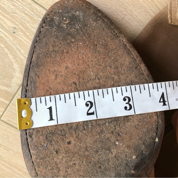 Vintage Matisse Nubuck Suede Zip Up Tall Belted Western Fashion Boots Sz 8.5B - Picture 11 of 12